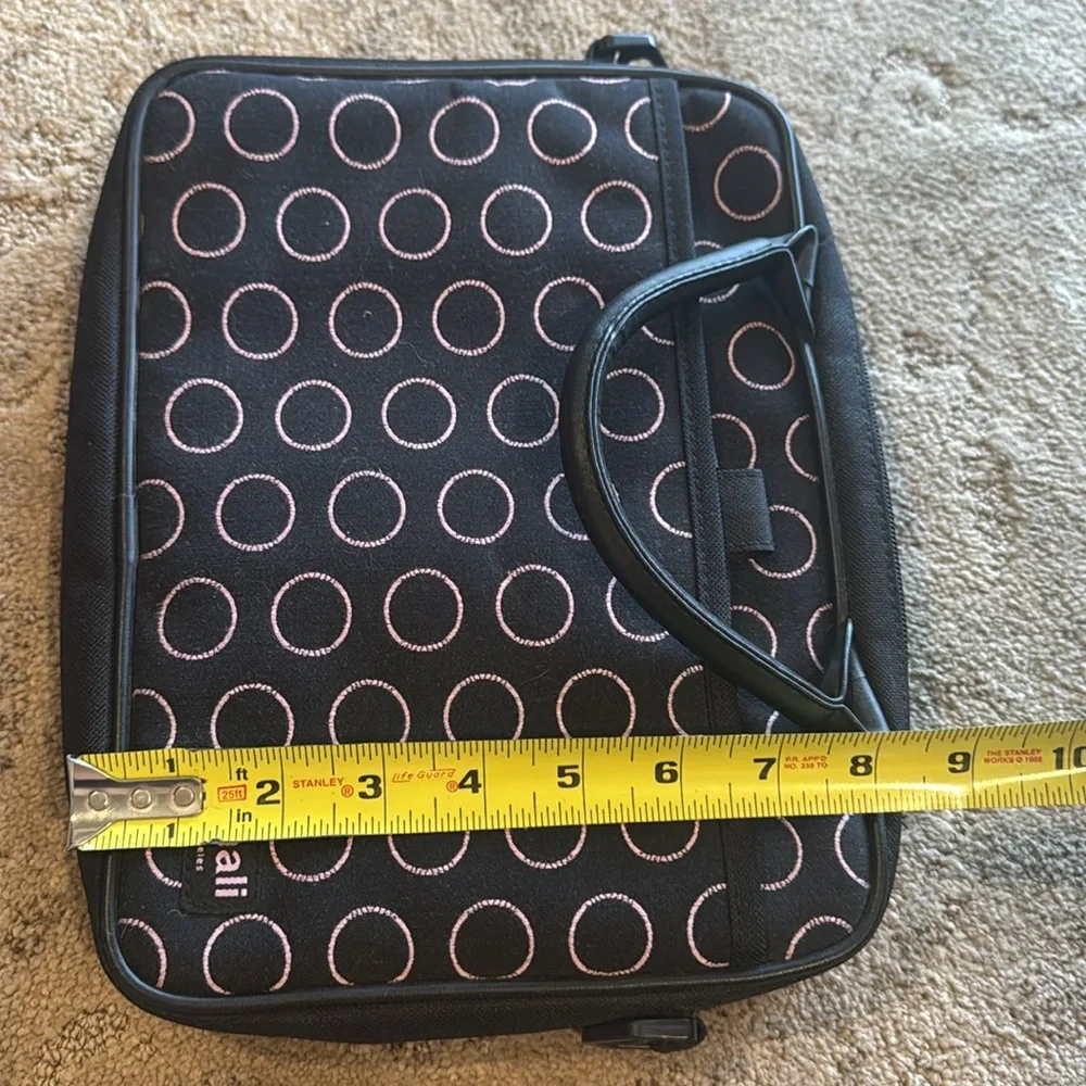 Black iPad Bag with Rectangular Shape and White Circle Pattern ⭕️